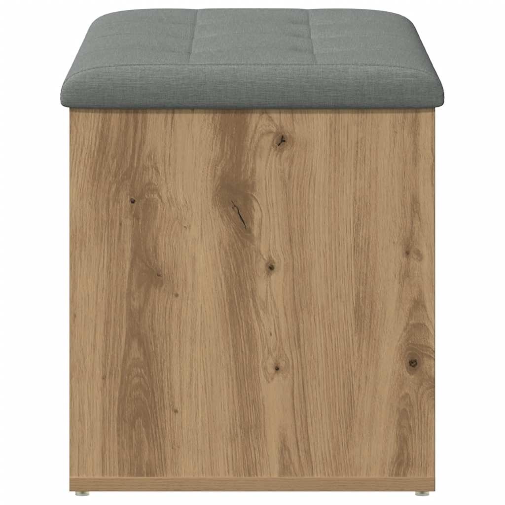 VidaXL Opbergbankje 82x42x45 cm bewerkt hout artisanaal eikenkleur
