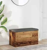 VidaXL Opbergbankje 82x42x45 cm bewerkt hout oud houtkleurig