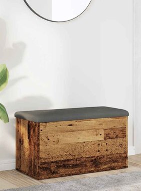 VidaXL Opbergbankje 82x42x45 cm bewerkt hout oud houtkleurig