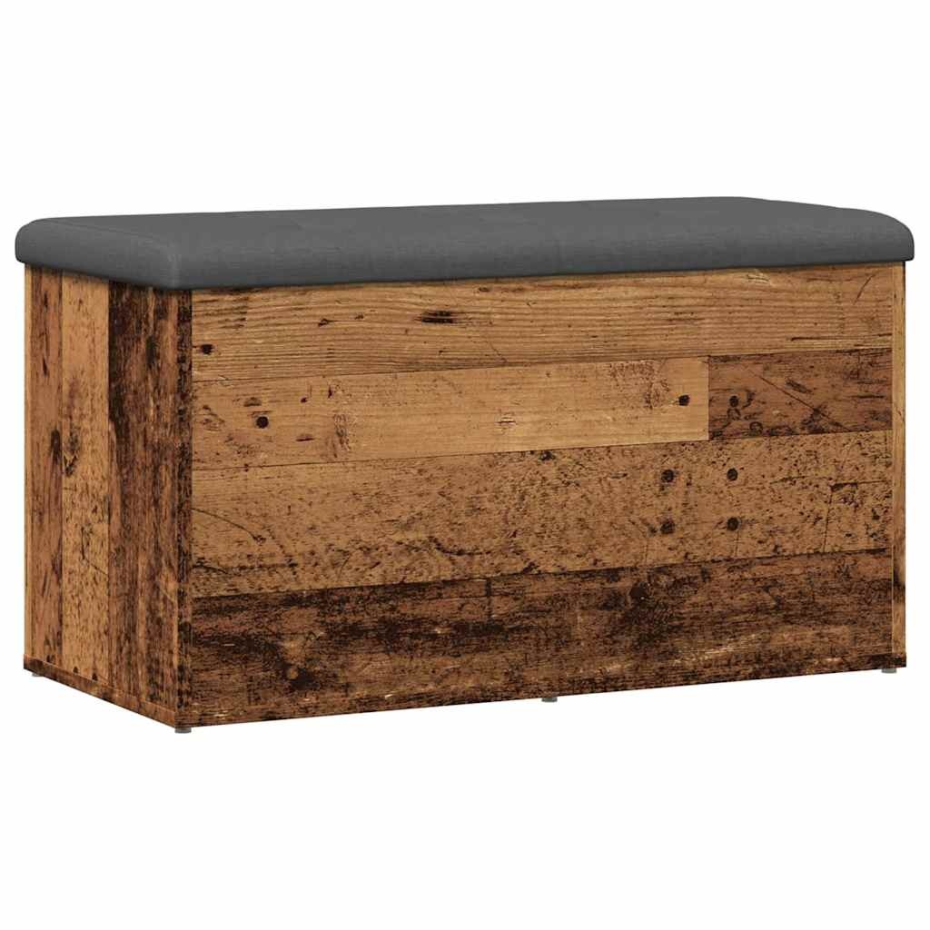 VidaXL Opbergbankje 82x42x45 cm bewerkt hout oud houtkleurig