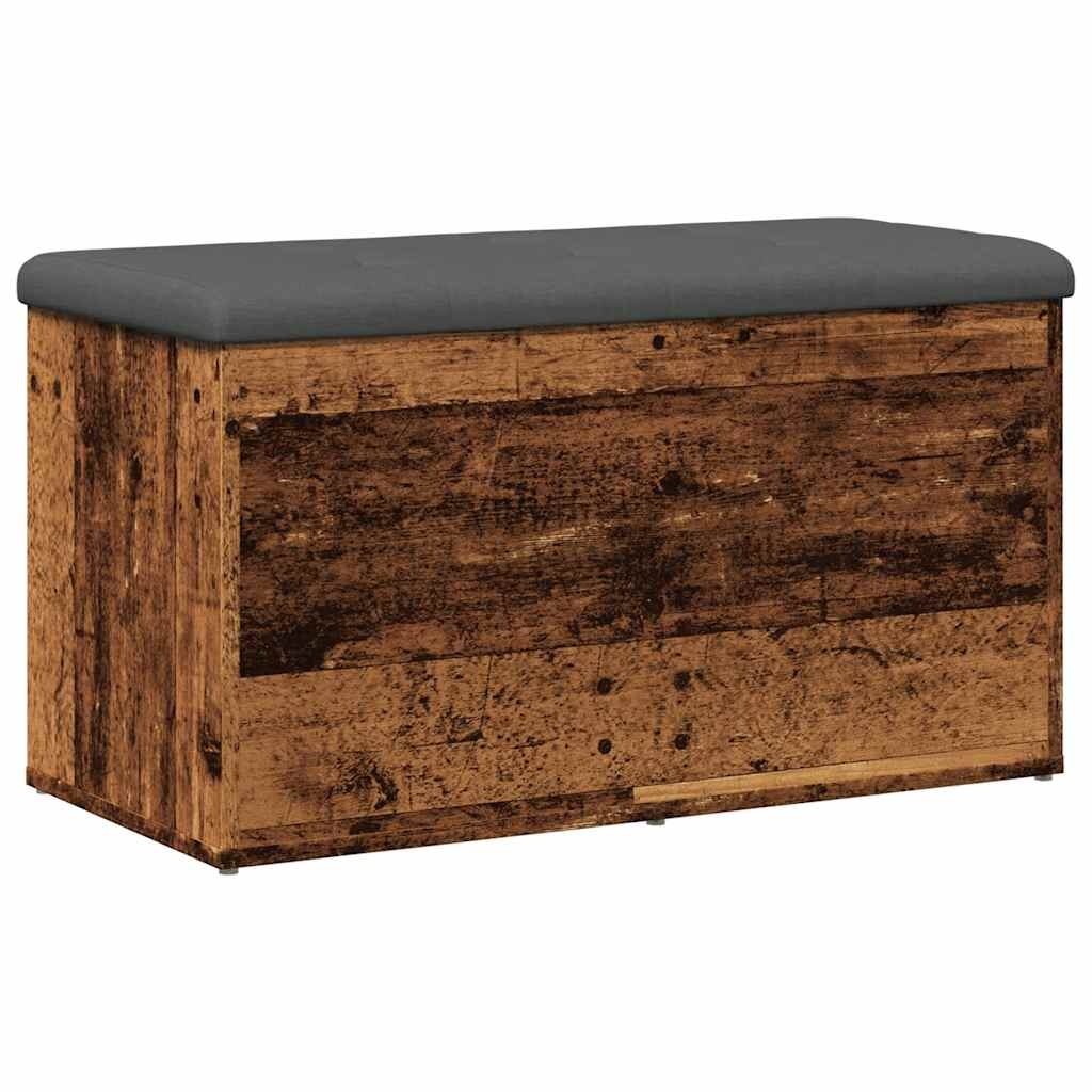 VidaXL Opbergbankje 82x42x45 cm bewerkt hout oud houtkleurig