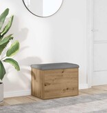 VidaXL Opbergbankje 62x42x45 cm bewerkt hout artisanaal eikenkleur