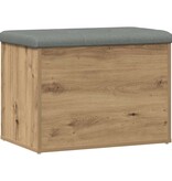 VidaXL Opbergbankje 62x42x45 cm bewerkt hout artisanaal eikenkleur