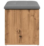 VidaXL Opbergbankje 62x42x45 cm bewerkt hout artisanaal eikenkleur