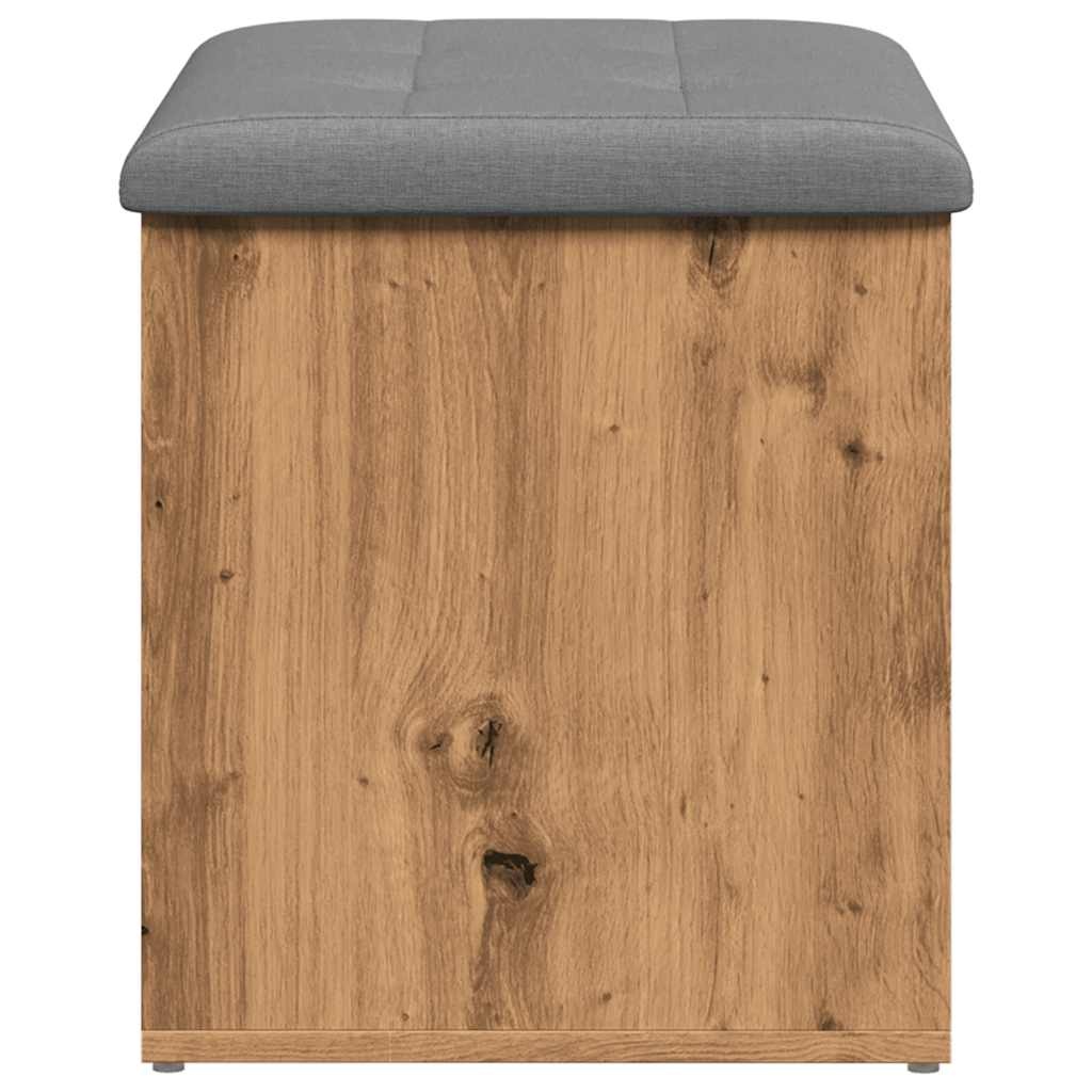VidaXL Opbergbankje 62x42x45 cm bewerkt hout artisanaal eikenkleur