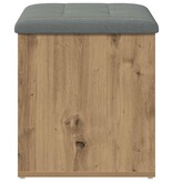 VidaXL Opbergbankje 62x42x45 cm bewerkt hout artisanaal eikenkleur