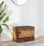 VidaXL Opbergbankje 62x42x45 cm bewerkt hout oud houtkleurig