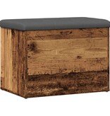 VidaXL Opbergbankje 62x42x45 cm bewerkt hout oud houtkleurig