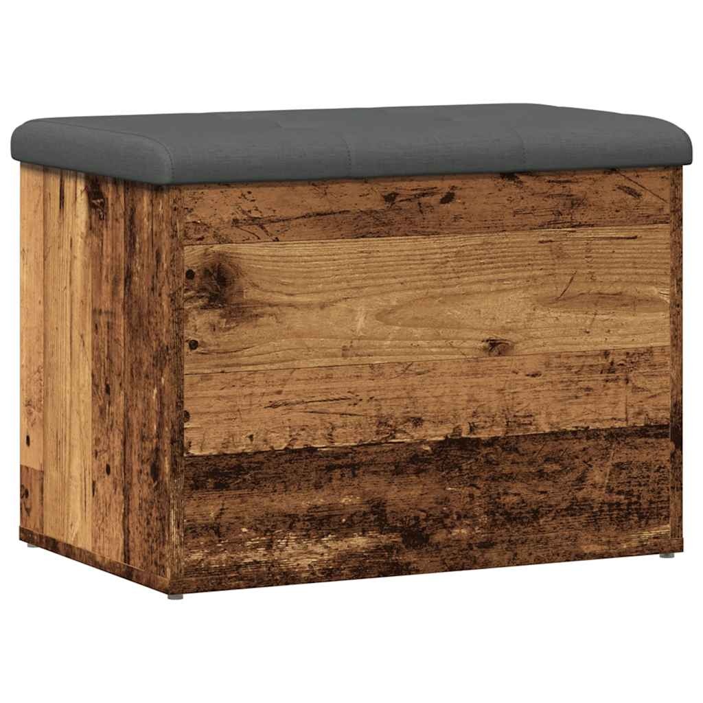 VidaXL Opbergbankje 62x42x45 cm bewerkt hout oud houtkleurig
