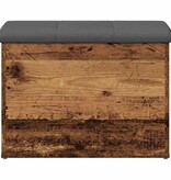 VidaXL Opbergbankje 62x42x45 cm bewerkt hout oud houtkleurig