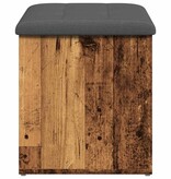 VidaXL Opbergbankje 62x42x45 cm bewerkt hout oud houtkleurig
