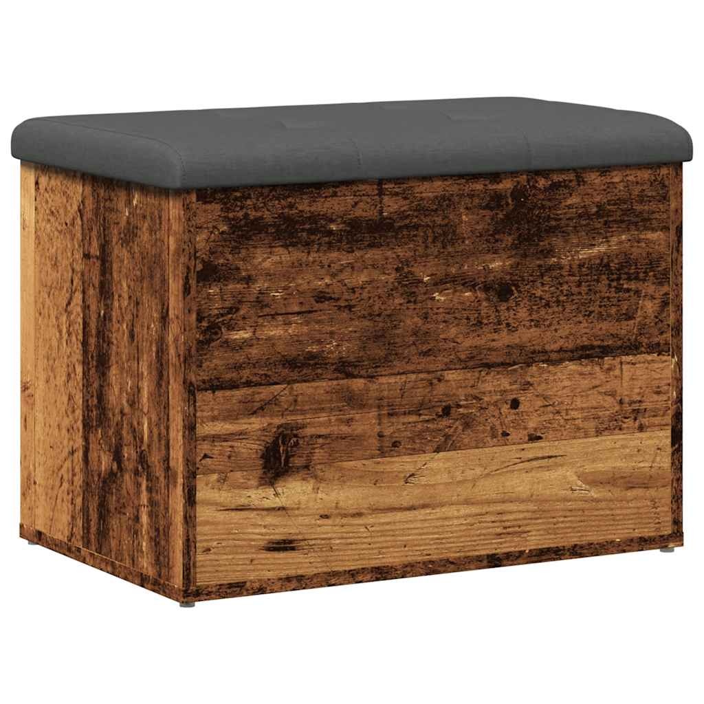 VidaXL Opbergbankje 62x42x45 cm bewerkt hout oud houtkleurig