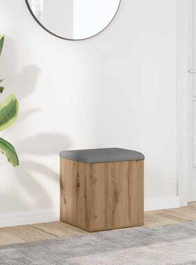 VidaXL Opbergbankje 42x42x45 cm bewerkt hout artisanaal eikenkleur