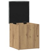 VidaXL Opbergbankje 42x42x45 cm bewerkt hout artisanaal eikenkleur
