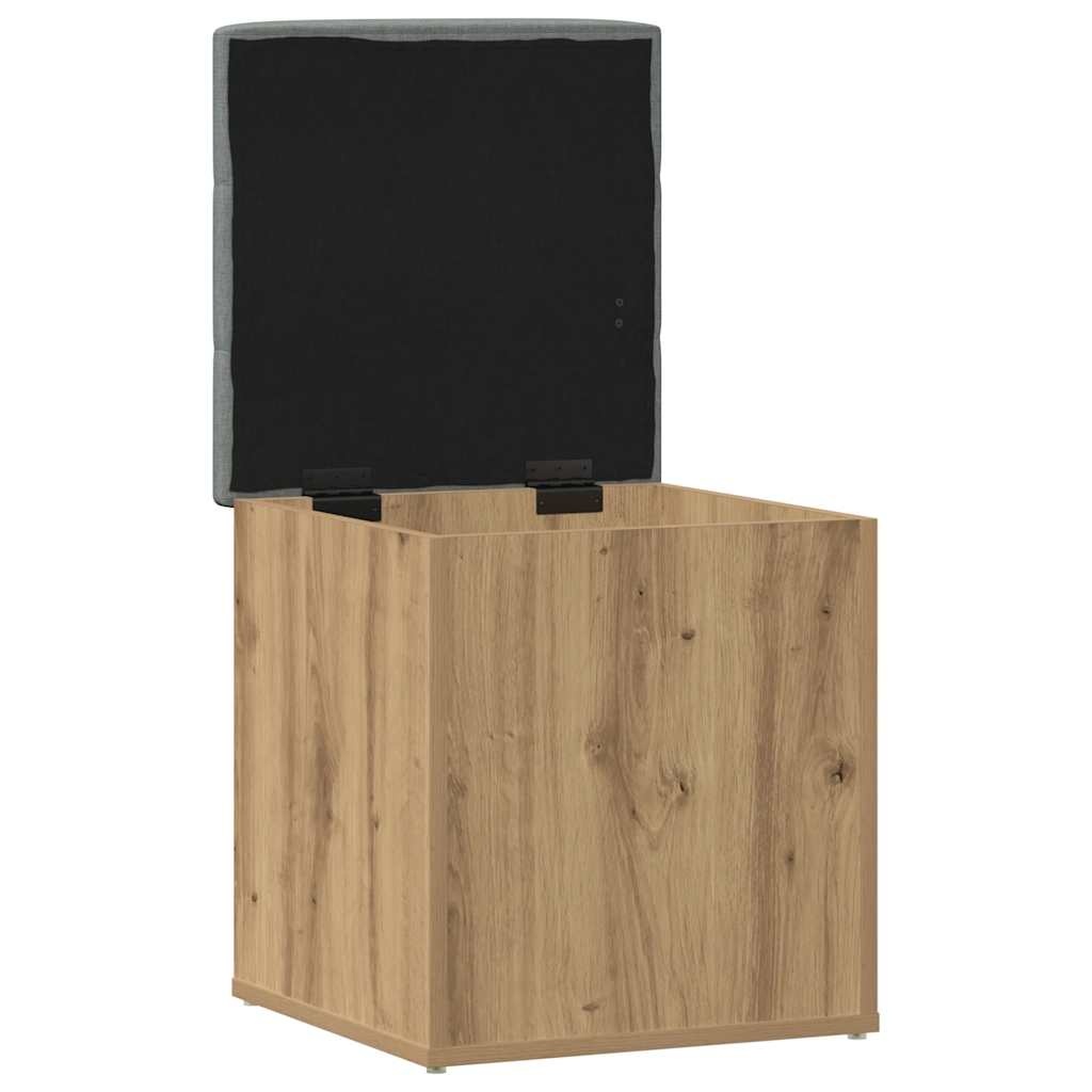 VidaXL Opbergbankje 42x42x45 cm bewerkt hout artisanaal eikenkleur
