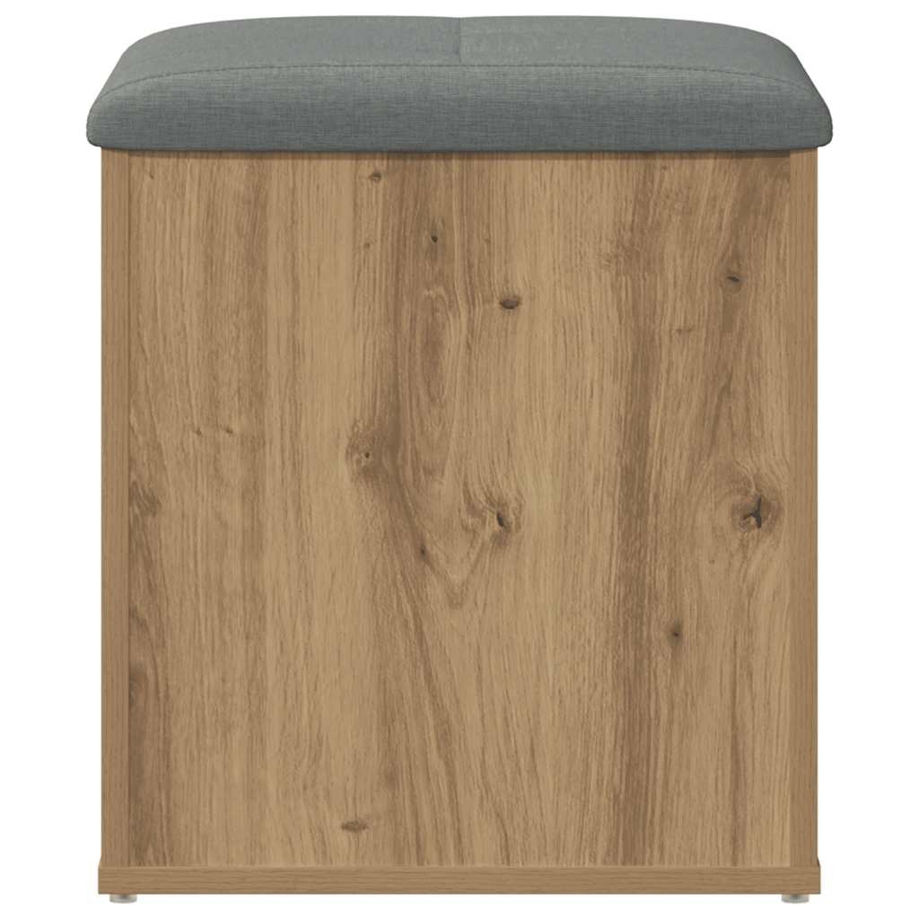 VidaXL Opbergbankje 42x42x45 cm bewerkt hout artisanaal eikenkleur