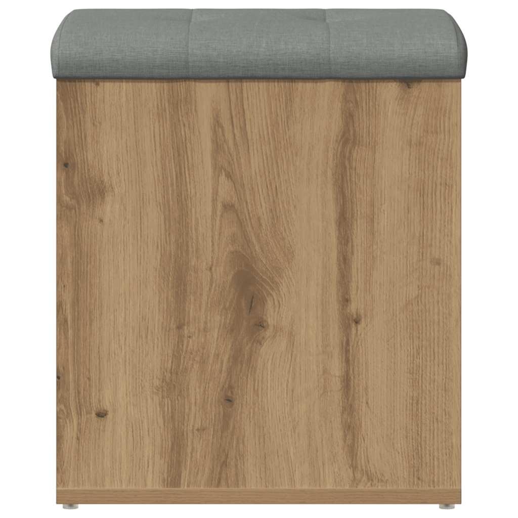 VidaXL Opbergbankje 42x42x45 cm bewerkt hout artisanaal eikenkleur