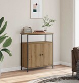 VidaXL Dressoir 70x30x80 cm bewerkt hout artisanaal eikenkleur