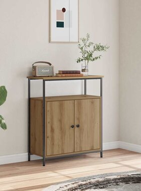 VidaXL Dressoir 70x30x80 cm bewerkt hout artisanaal eikenkleur