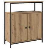 VidaXL Dressoir 70x30x80 cm bewerkt hout artisanaal eikenkleur
