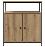 VidaXL Dressoir 70x30x80 cm bewerkt hout artisanaal eikenkleur