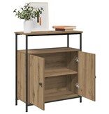 VidaXL Dressoir 70x30x80 cm bewerkt hout artisanaal eikenkleur