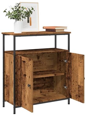 VidaXL Dressoir 70x30x80 cm bewerkt hout oud houtkleurig