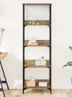 VidaXL Boekenrek 50x33x153 cm bewerkt hout artisanaal eikenkleurig