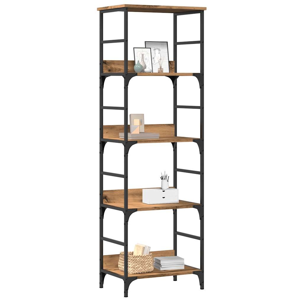 VidaXL Boekenrek 50x33x153 cm bewerkt hout artisanaal eikenkleurig