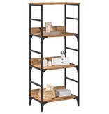 VidaXL Boekenkast 50x33x117,5 cm bewerkt hout artisanaal eikenkleur