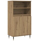 VidaXL Hoge kast 60x36x110 cm bewerkt hout artisanaal eikenkleurig