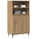 VidaXL Hoge kast 60x36x110 cm bewerkt hout artisanaal eikenkleurig