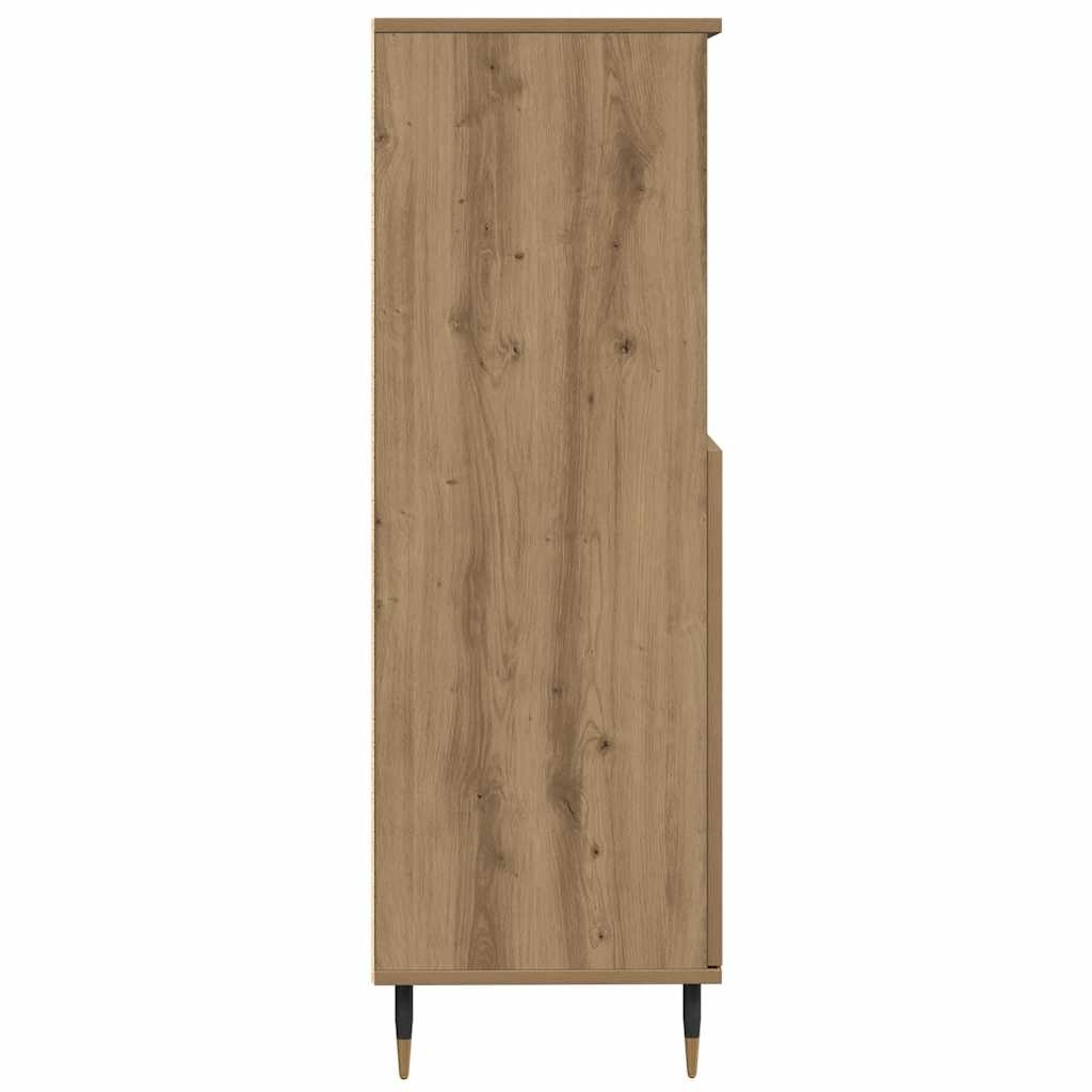 VidaXL Hoge kast 60x36x110 cm bewerkt hout artisanaal eikenkleurig