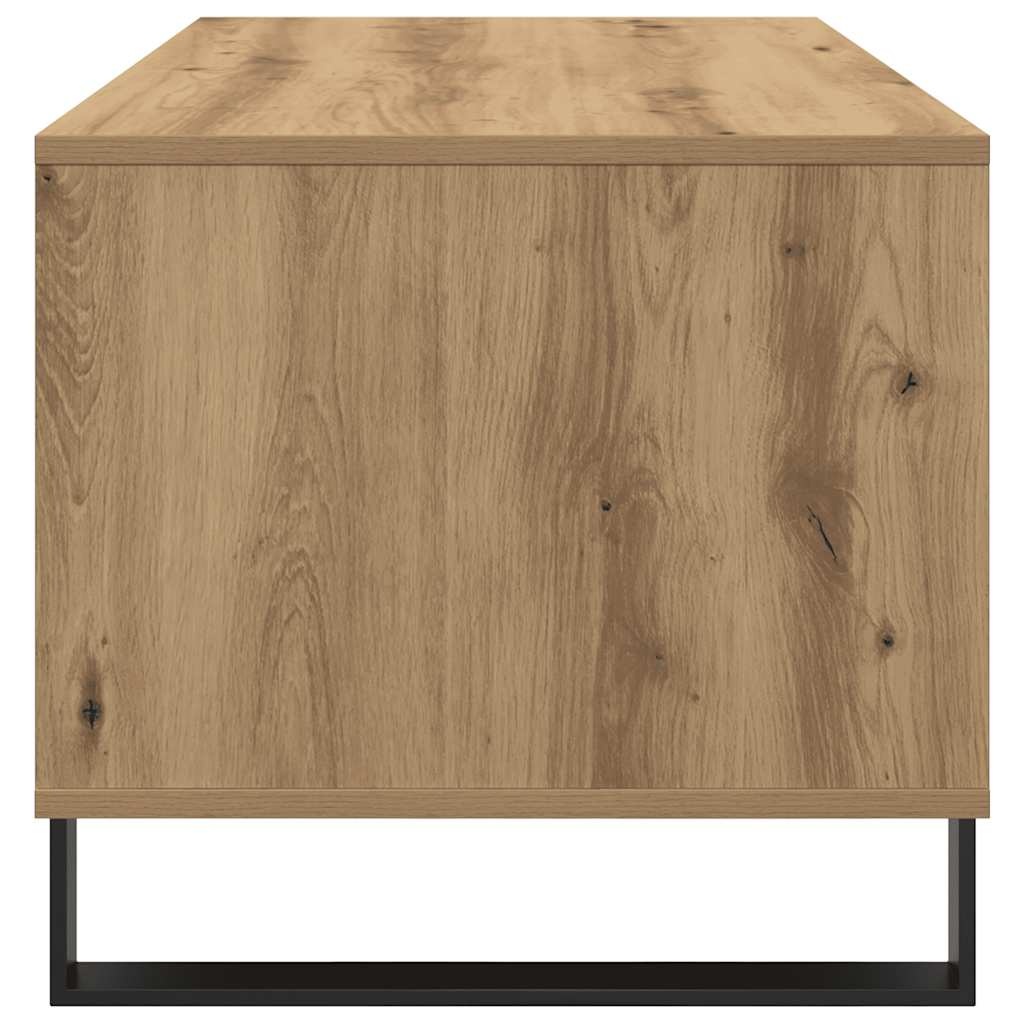 VidaXL Salontafel 90x49x45 cm bewerkt hout artisanaal eikenkleurig