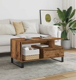VidaXL Salontafel 90x49x45 cm bewerkt hout oud houtkleurig
