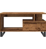 VidaXL Salontafel 90x49x45 cm bewerkt hout oud houtkleurig