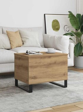VidaXL Salontafel 60x44,5x45 cm bewerkt hout artisanaal eikenkleurig