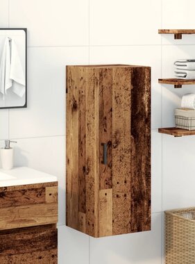 VidaXL Wandkast 34,5x34x90 cm bewerkt hout oud houtkleur