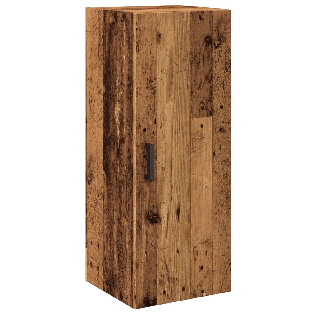 VidaXL Wandkast 34,5x34x90 cm bewerkt hout oud houtkleur