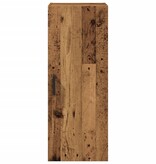 VidaXL Wandkast 34,5x34x90 cm bewerkt hout oud houtkleur