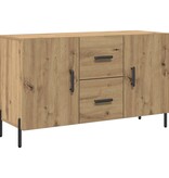 VidaXL Dressoir 100x36x60 cm bewerkt hout artisanaal eikenkleurig