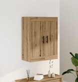 VidaXL Wandkast 69,5x34x90 cm bewerkt hout artisanaal eikenkleur