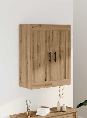 VidaXL Wandkast 69,5x34x90 cm bewerkt hout artisanaal eikenkleur