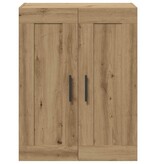 VidaXL Wandkast 69,5x34x90 cm bewerkt hout artisanaal eikenkleur