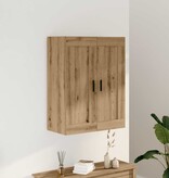 VidaXL Wandkast 69,5x34x90 cm bewerkt hout artisanaal eikenkleur