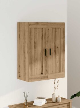 VidaXL Wandkast 69,5x34x90 cm bewerkt hout artisanaal eikenkleur