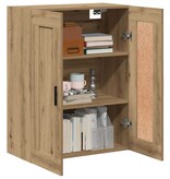 VidaXL Wandkast 69,5x34x90 cm bewerkt hout artisanaal eikenkleur
