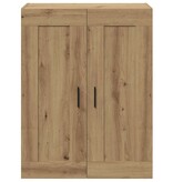 VidaXL Wandkast 69,5x34x90 cm bewerkt hout artisanaal eikenkleur