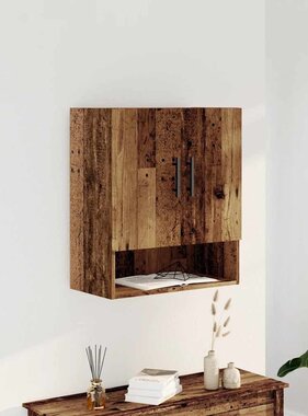 VidaXL Wandkast 60x31x70 cm bewerkt hout oud houtkleurig