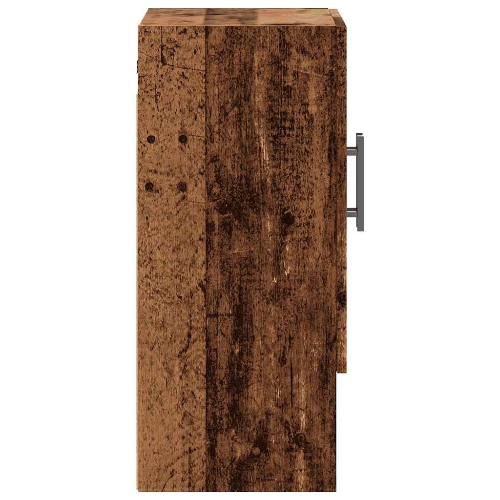 VidaXL Wandkast 60x31x70 cm bewerkt hout oud houtkleurig